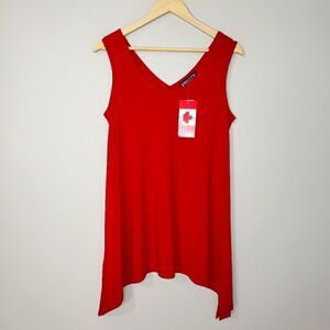 Pretty Woman NWT Medium Red Sleeveless Tunic